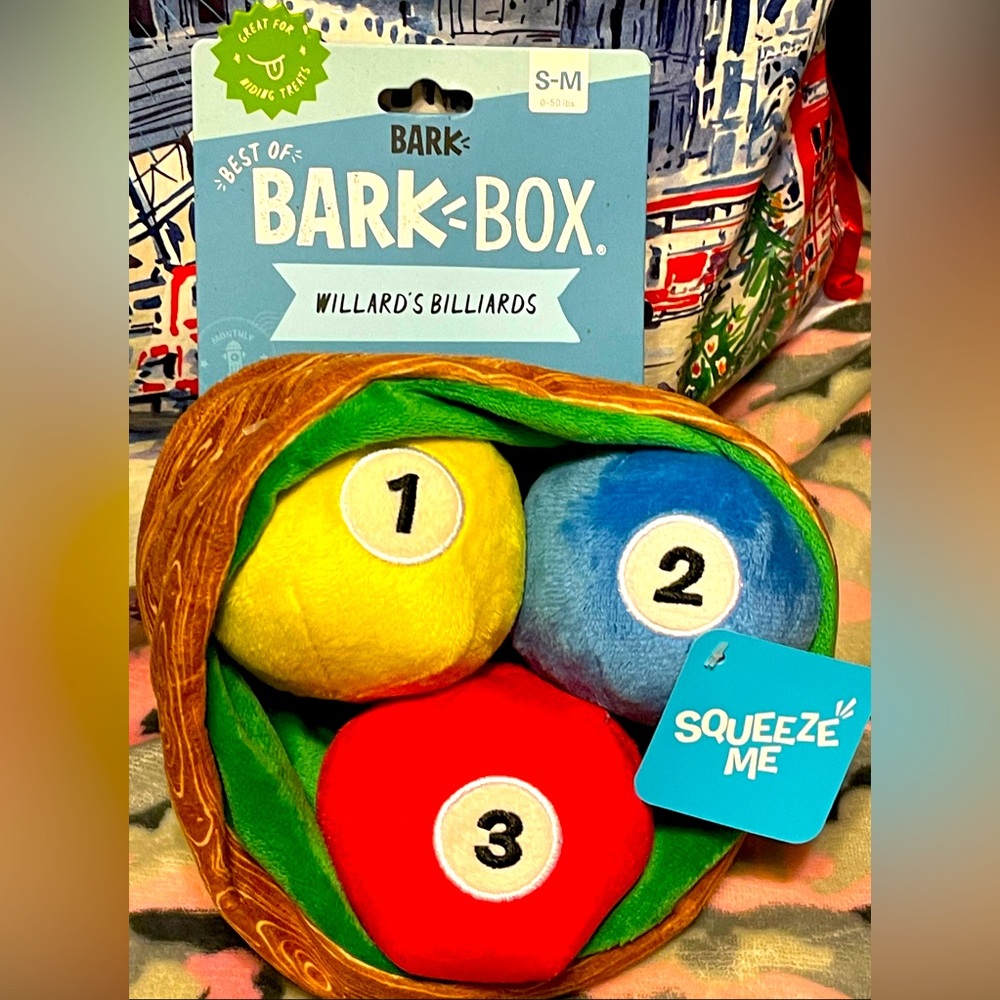 Bark Box Willard’s Billiards Plush Toy / New